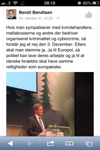 Bendt Bendtsens argumenter for et ja i folkeafstemningen den 3. december.... 